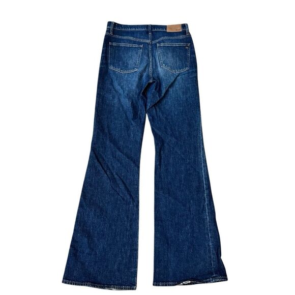 Madewell Flea Market Flares Jeans Dark Wash Button Fly Size 28 - Picture 2 of 7